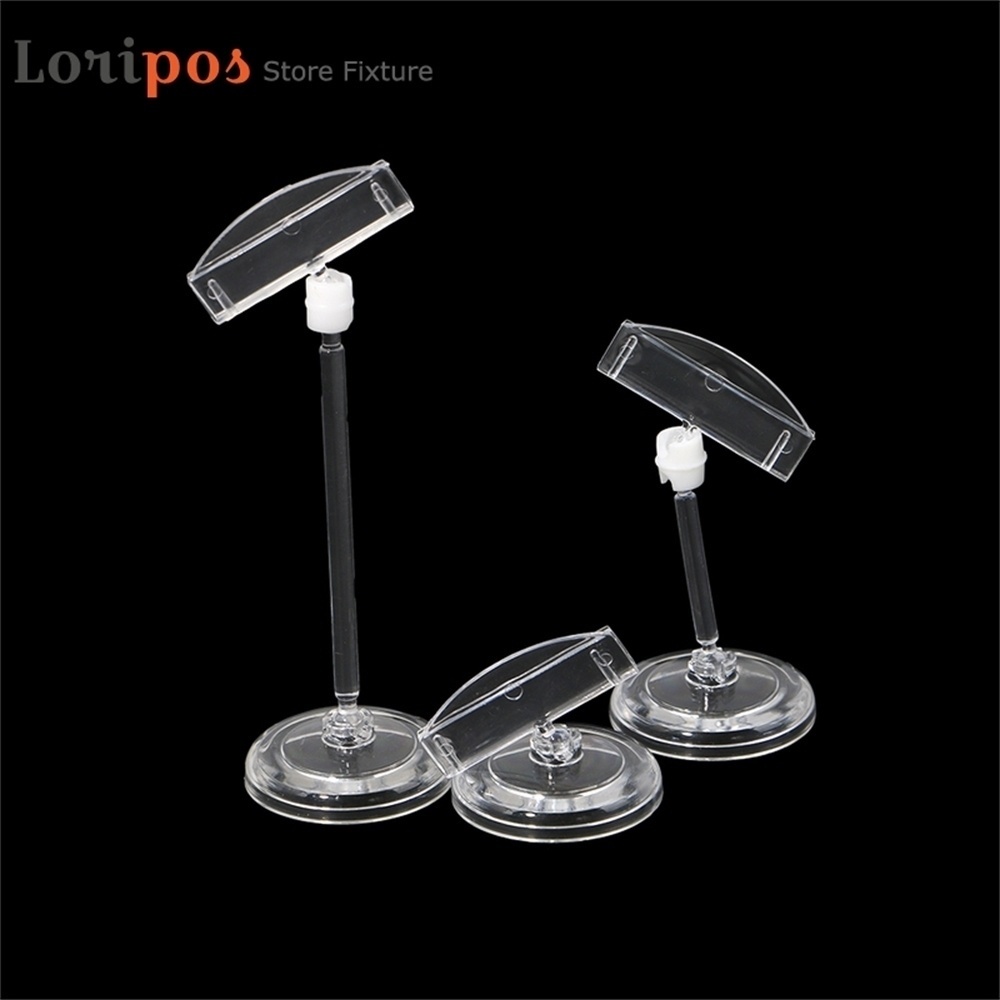 Transparent Plastic Advertising Clips Hotel Table Desk Sign Display ...