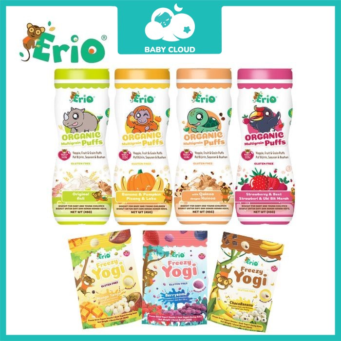 Erio Organic Multigrain Puffs (45g) Yogi Freeze Dried Yogurt Snacks