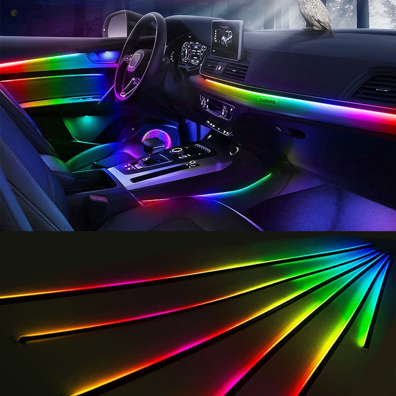 18 In 1 Symphony LED Ambient Lights For Car Interior RGB 64 Colors ...
