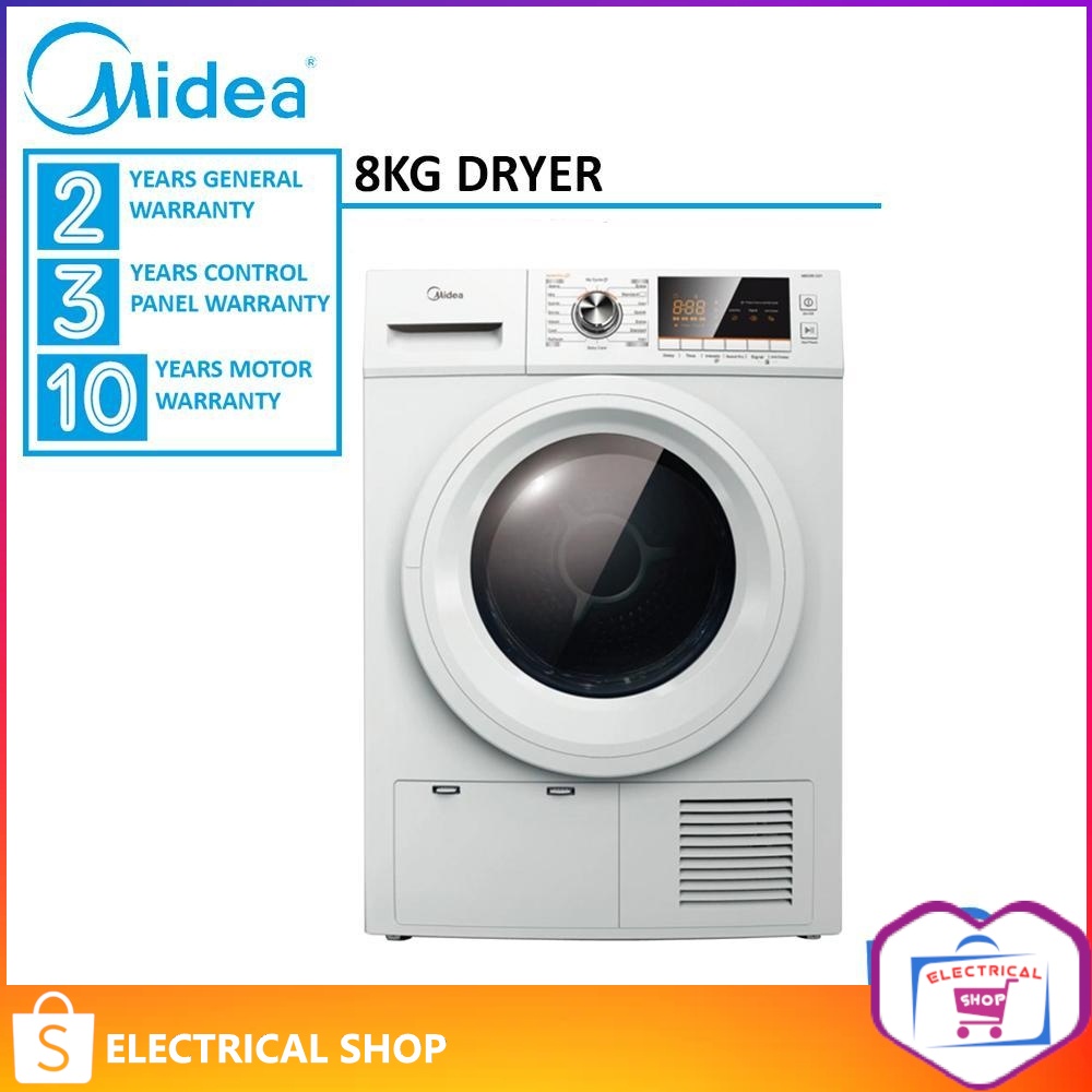 Midea Condenser Dryer with Electronic Control - White (8kg) MD-C8800 ...