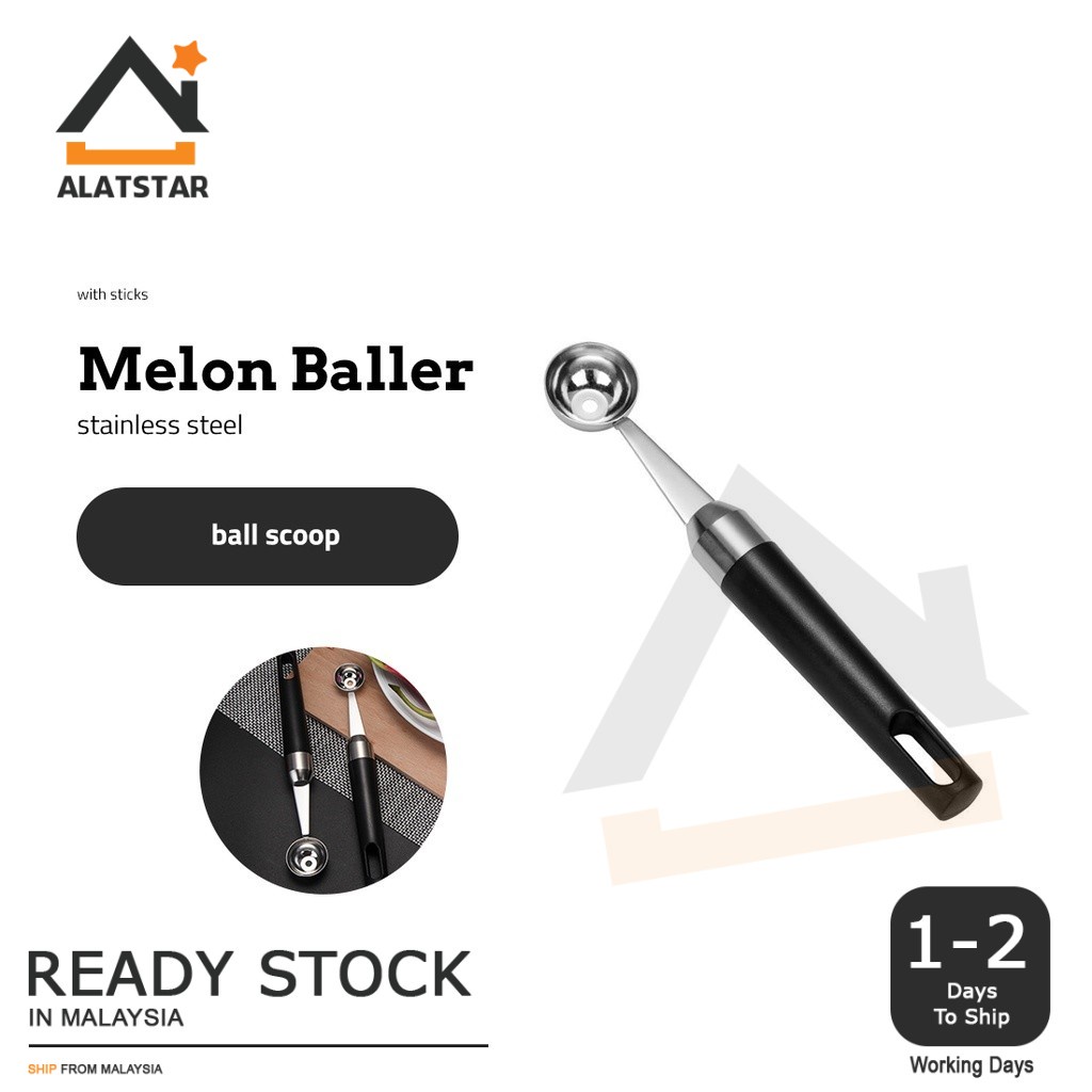 Alatstar Ice Cream Ball Scoop Stainless Steel Non Stick Dipper Serving