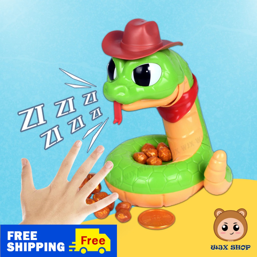 WJX Electric Fun Rattlesnake Prank Toy Biting Hand Game With Sound