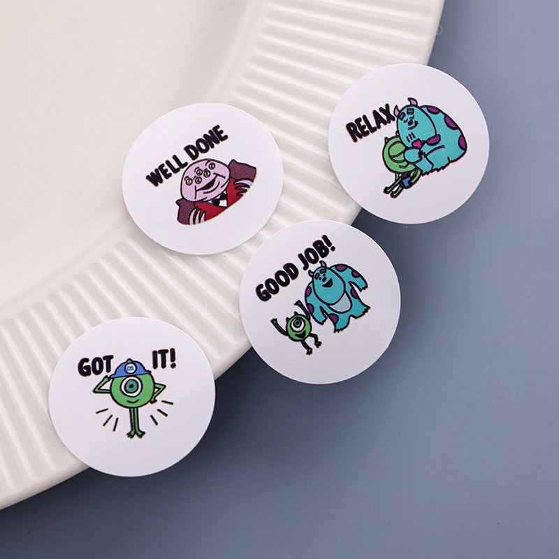 500 Pcs/roll Monsters Round Seal Sticker Sticker Label Monster Power ...
