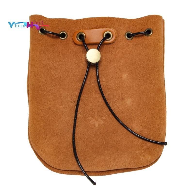 Outdoor Leather Cheap Coin Purse Coin Bag Drawstring Pouch Calabash