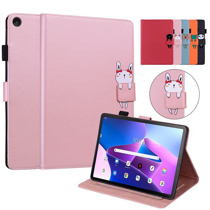 For Lenovo Tab M10 3rd Gen 10.1 Smart Case TB328FU TB328XU Cover Tablet  Kids Cute Cartoon Animal Wallet Flip Stand Case