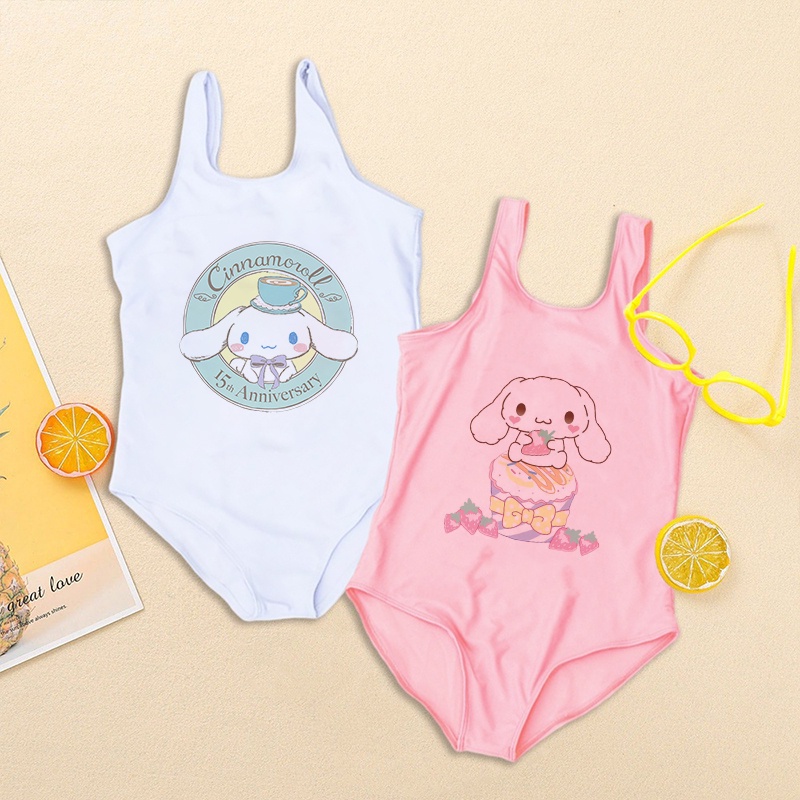 Cinnamoroll Print Wimsuit Cute Beach Princess Party One Piece Swimsuits