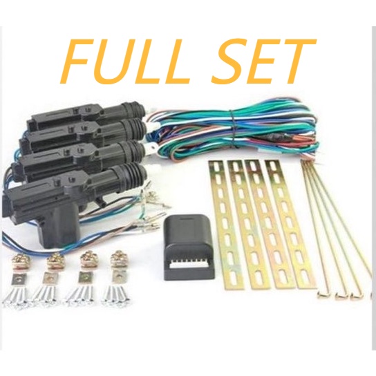 FULL SET MOTOR PINTU KUNCI Universal Car Alarm Power Center Door Lock ...