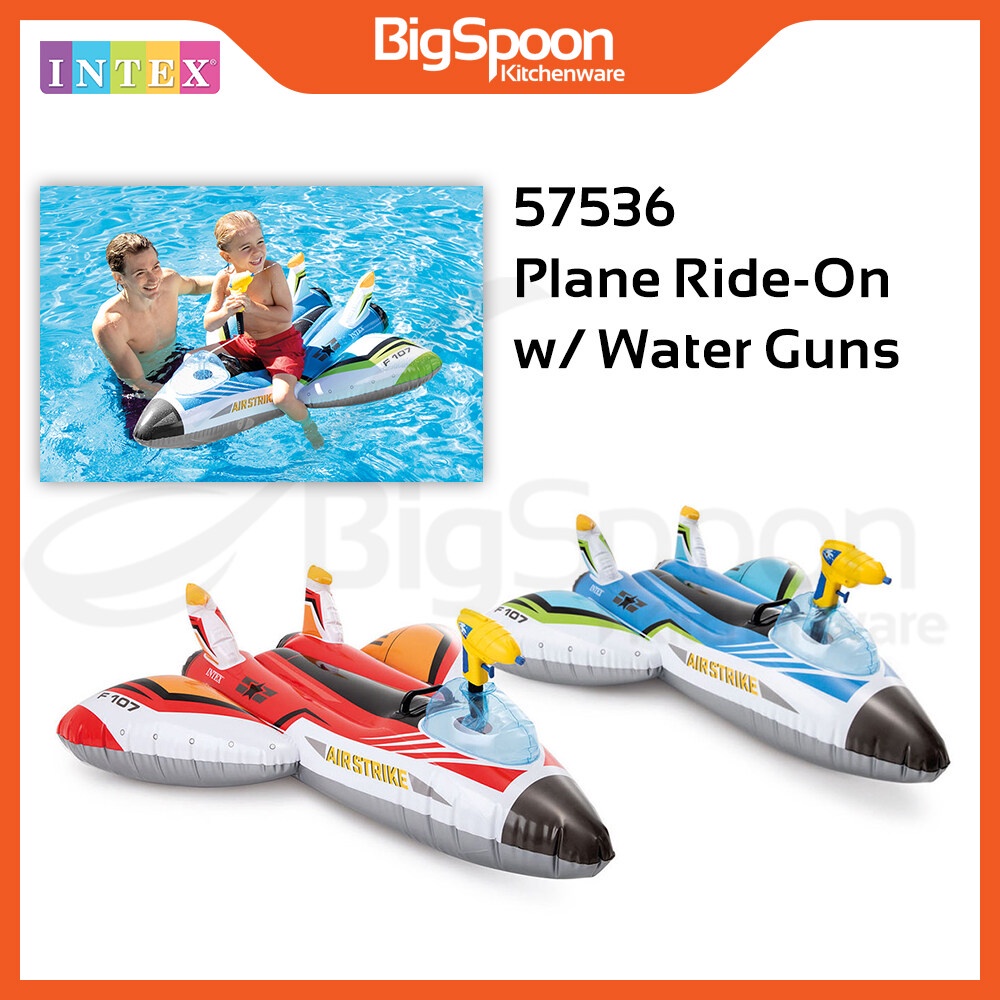 INTEX 57536 Plane Ride-On Inflatable Pool Floats with Water Guns | Kids ...