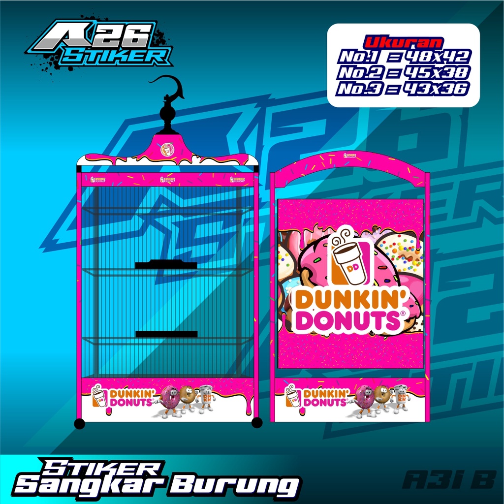 Dunkin DONUTS Bird Cage Stickers Custom Bird Cage Boxes, Bird Cages ...