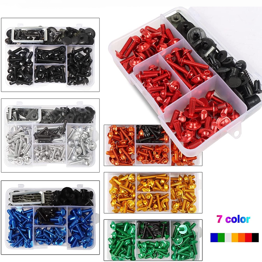 Motorcycle Universal Full Fairing Bolts Kit Bodywork Screws For YAMAHA ...
