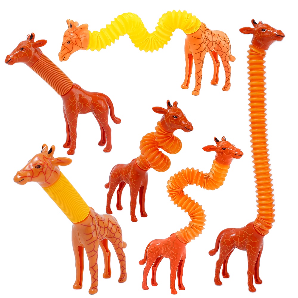 New Telescopic Giraffe Pop Tubes Toys AntiStress Relief Squeeze