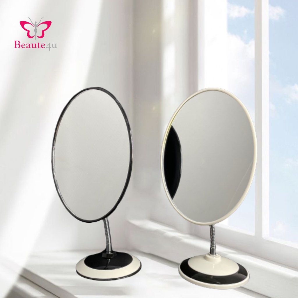 Ready Stock Makeup Mirror Oval Shape Rotatable Stand Table Compact Desk ...