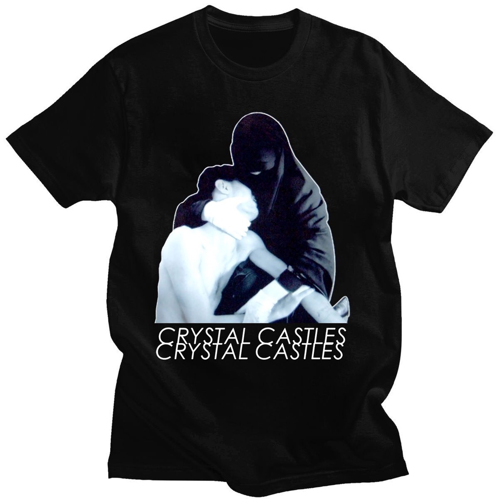 Crystal Castles Mens Woems Burka Loose Tshirt Black Tee Shirts T ...