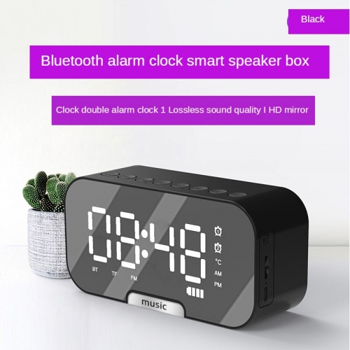 MUIZ SHOP Bluetooth Speaker with FM Radio Jam Meja Alarm Clock ...