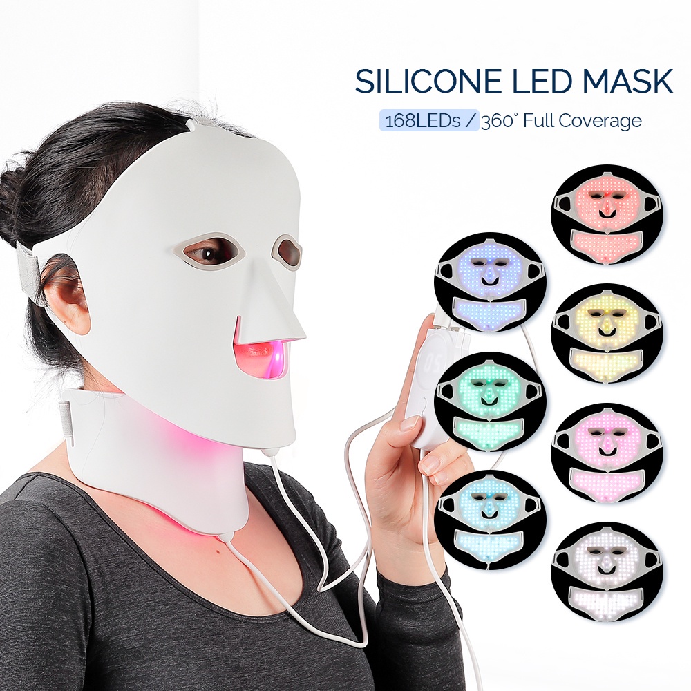 Foreverlily Wireless 7 Led Face Mask Reduce Wrinkles Rejuvenation ...