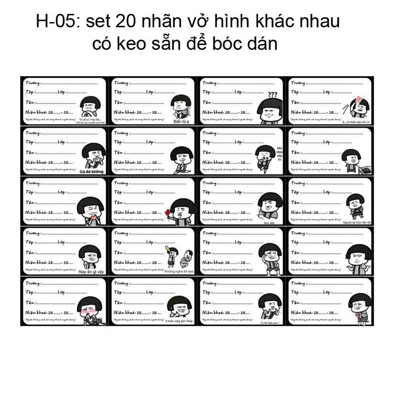 Funny troll meme notebook labels 60 different labels / panda meme ...