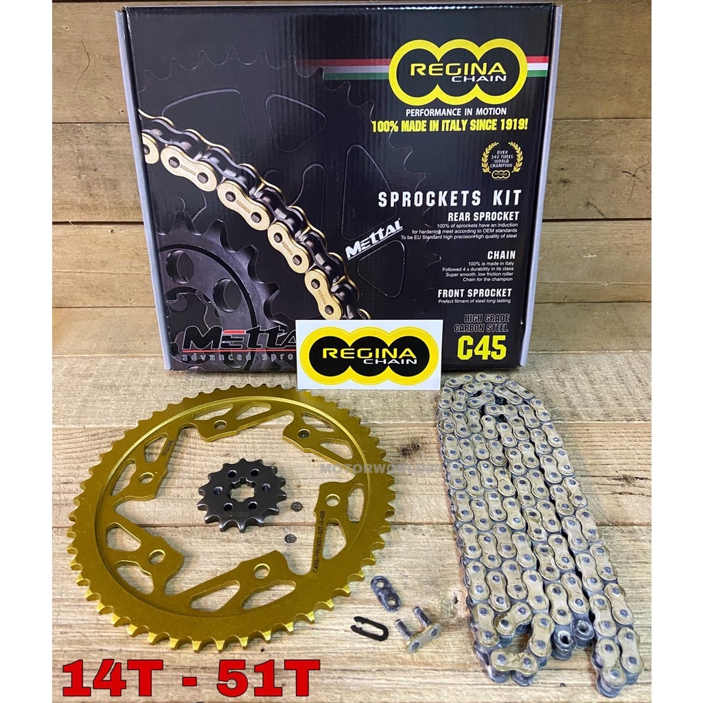 YAMAHA R15 MT15 V3 FULL SET REGINA CHAIN KIT / SPROCKET R15 V3 { 100 ORIGINAL ITALY } COMPLETE