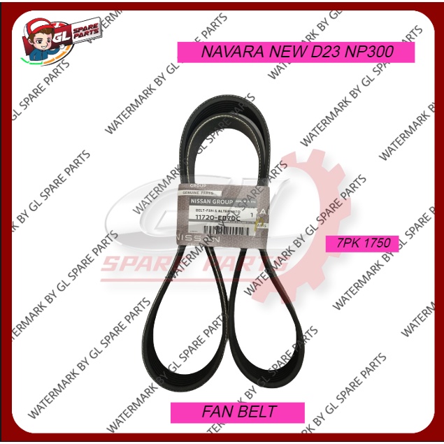 FAN BELT & POWER STEERING BELT ORIGINAL NISSAN NAVARA D23 NP300 11720 ...