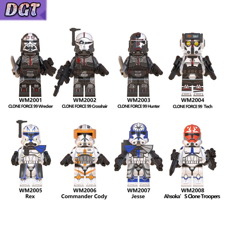 DGT stars war Minifigures Clone Force 99 Wrecker Crosshair Hunter ...