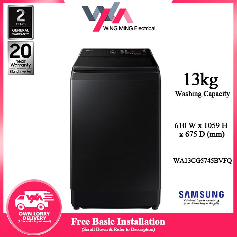 Samsung 13KG Top Load Washing Machine Washer/Mesin Basuh Inverter