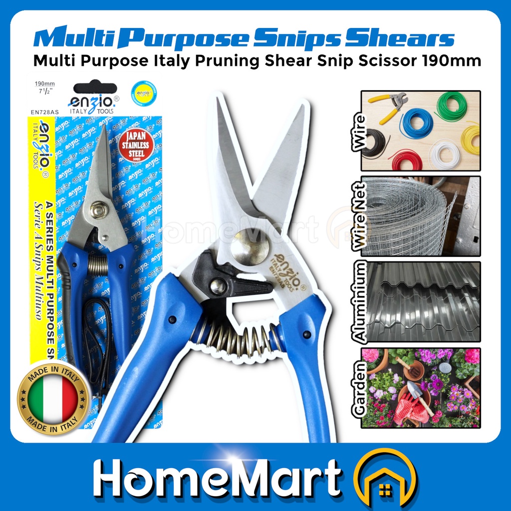 ENGIO SNIPS Pruning Shears Gardening Carbon Steel Scissor Cutter Tool ...