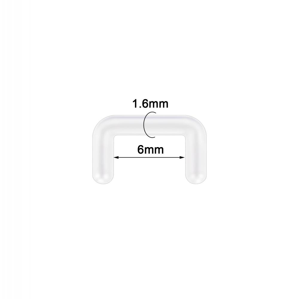 Black Flat Top BioFlex Nose Stud / Pin Retainer - Piercing Boutique