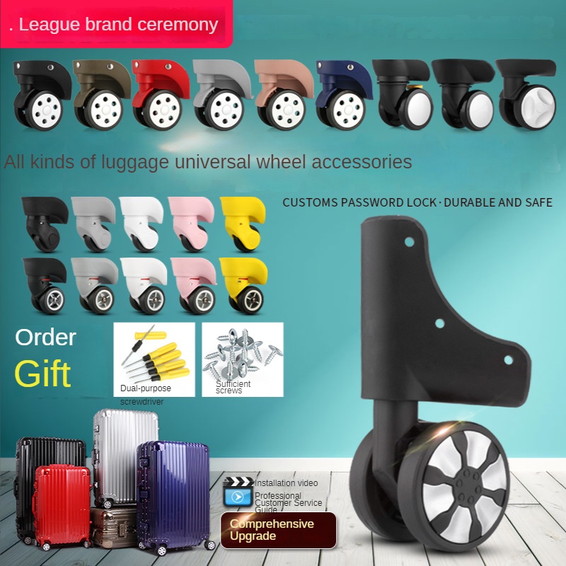 Suitcase universal wheel boarding toolbox trolley box wheel repair ...
