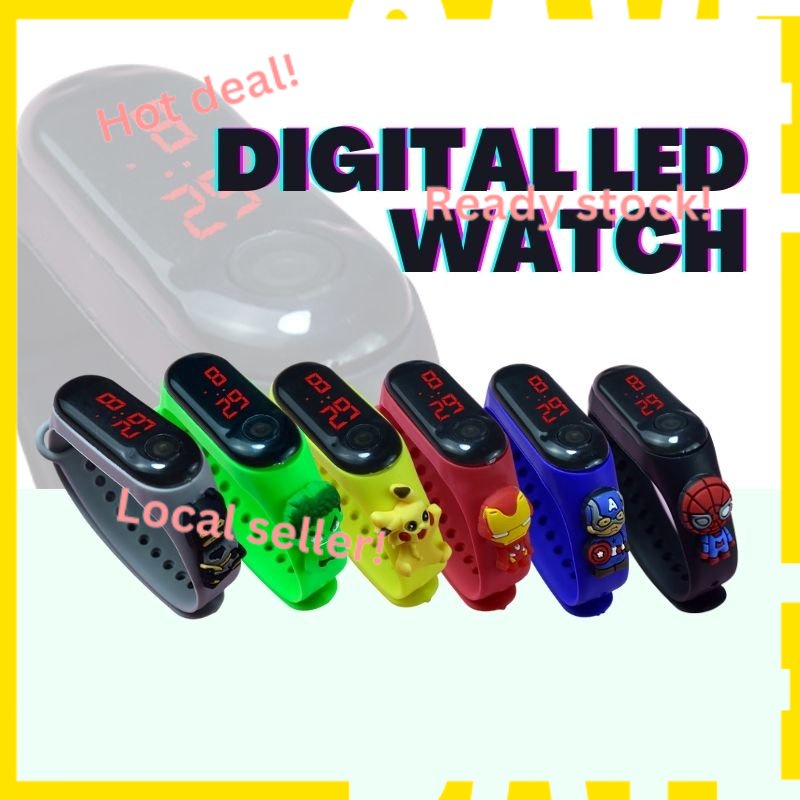 MYKIDS Kids Sport Wristband Jam Tangan Budak Cute Cartoon Watch Digital