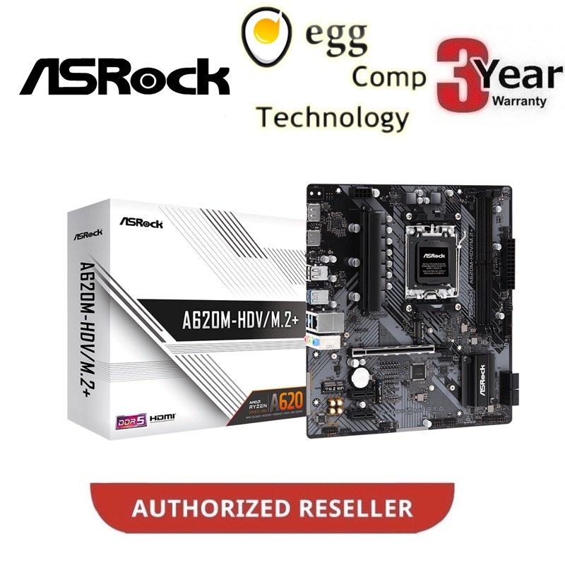 Asrock A620M-HDV/M.2+ AM5 M-ATX Motherboard + AMD 7000 Series