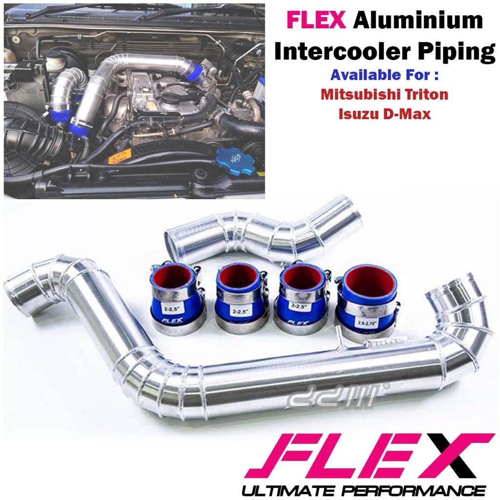 FLEX Aluminium Turbo Intercooler Hose Pipe Piping Isuzu Dmax Mitsubishi