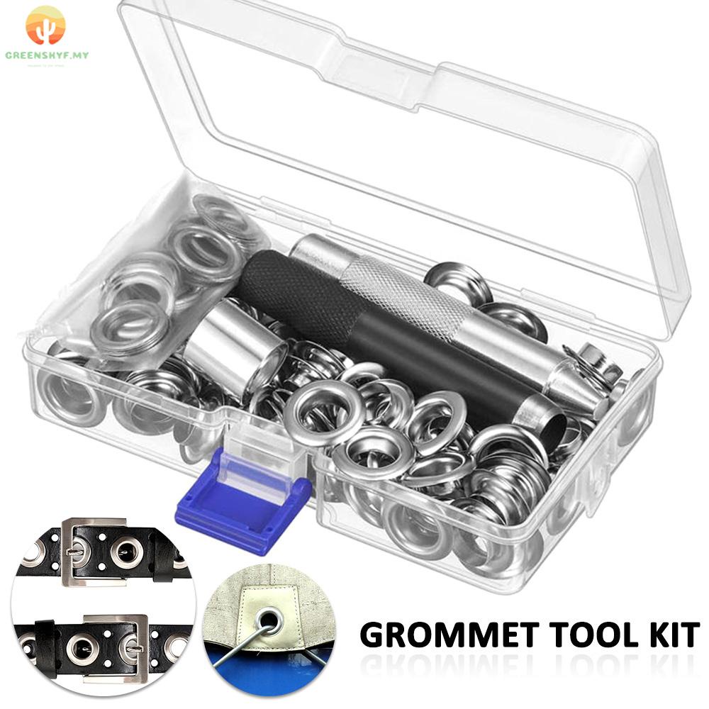 100Sets Grommet Tool Kit Grommet Setting Tool 1/2 Inch Grommets Eyelets