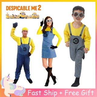 Minion Costume Fancy Dress Despicable Me Boys Girl Adult Men Kid Men Man