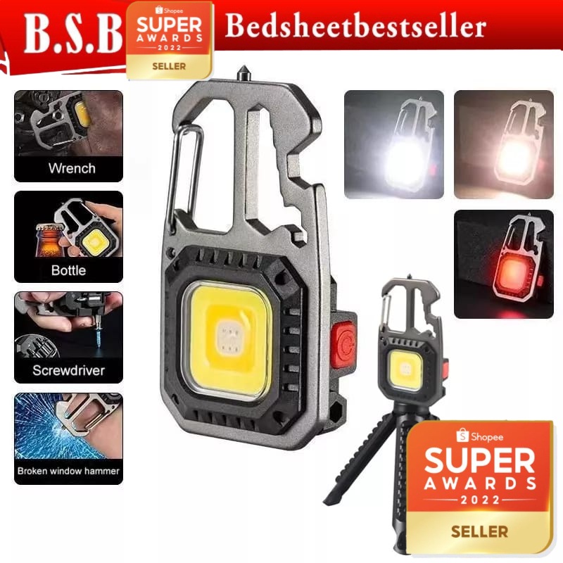 B.S.B Pro Multi-function COB Work Lamp LED Flashlight USB Rechargeable ...