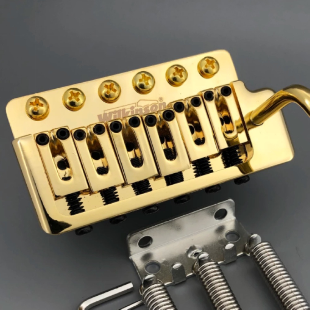 Wilkinson Electric Guitar Fixed 6 Screws ST Tremolo Vibrato Bridge Gold