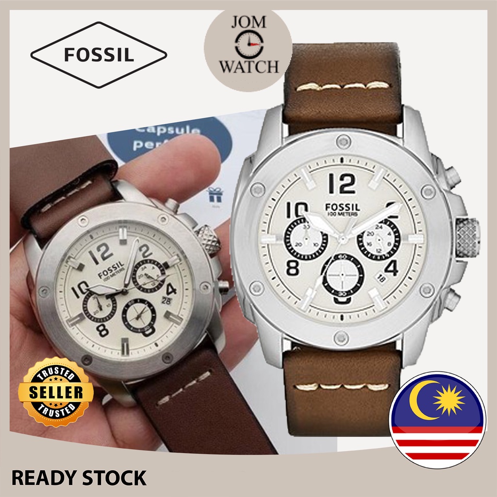 Original With 2Year Warranty Fossil FS4929 Modern Machine Chronograph BRown Leather Watch Shopee Malaysia