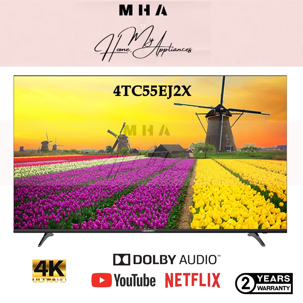 SHARP 55 INCH TV 4TC55EJ2X 4K UHD SMART TV Shopee Malaysia