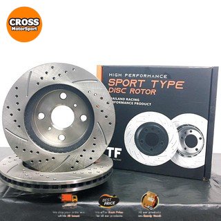 ORIGINAL TF THAILAND SLOTTED & DRILLED DISC ROTOR (RR) FOR HONDA ACCORD ...