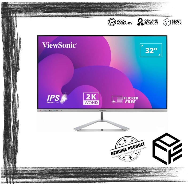VIEWSONIC 32' VX3276-2K-MHD FRAMELESS ENTERTAINMENT MONITOR ( IPS / 2K ...