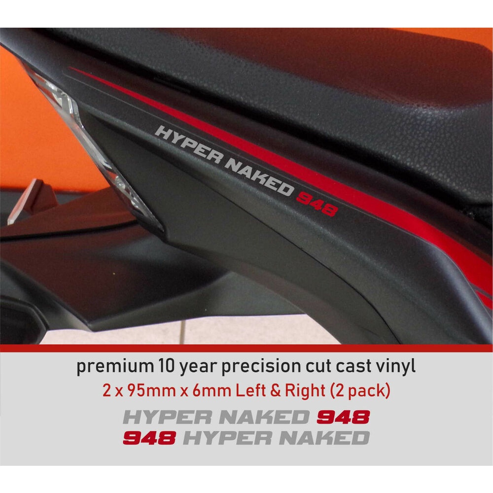 x2 HYPER NAKED 948 Decals Stickers 10 year Vinyl FITS Kawasaki Z900 ...