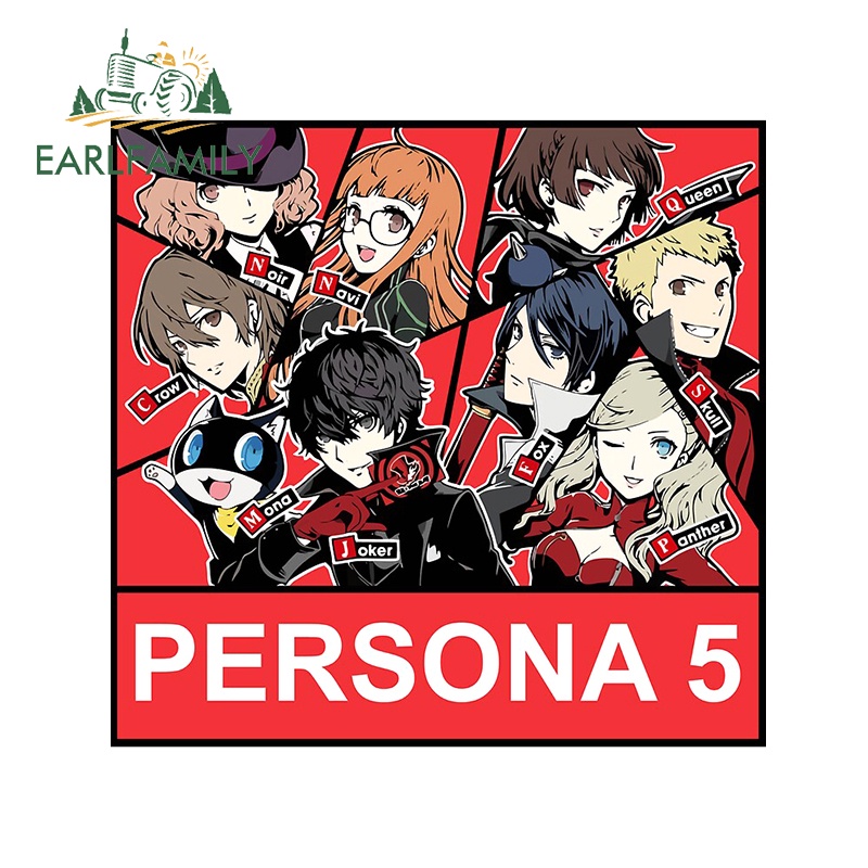 EARLFAMILY 13cm x 12.6cm Persona 5 Car Sticker Humorous Occlusion ...