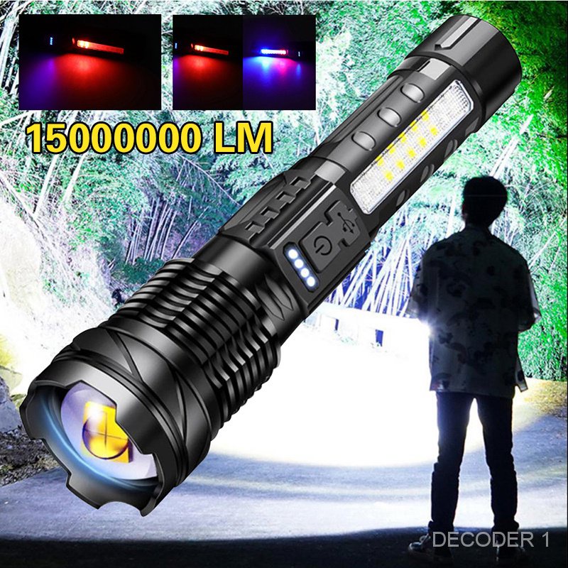 World Strongest Led Rechargeable Military Flashlight Powerful ...