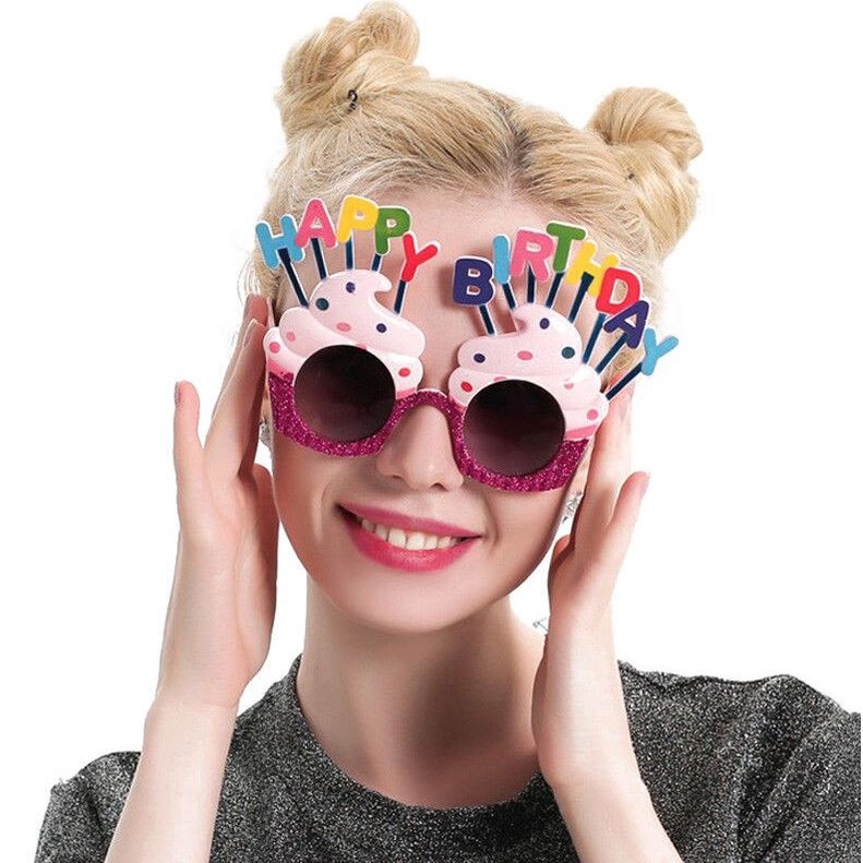 Tik Tok Live Birthday Sunglasses Spec Cake Flower Funny Cute Ins Selfie Party Photo Cermin Mata