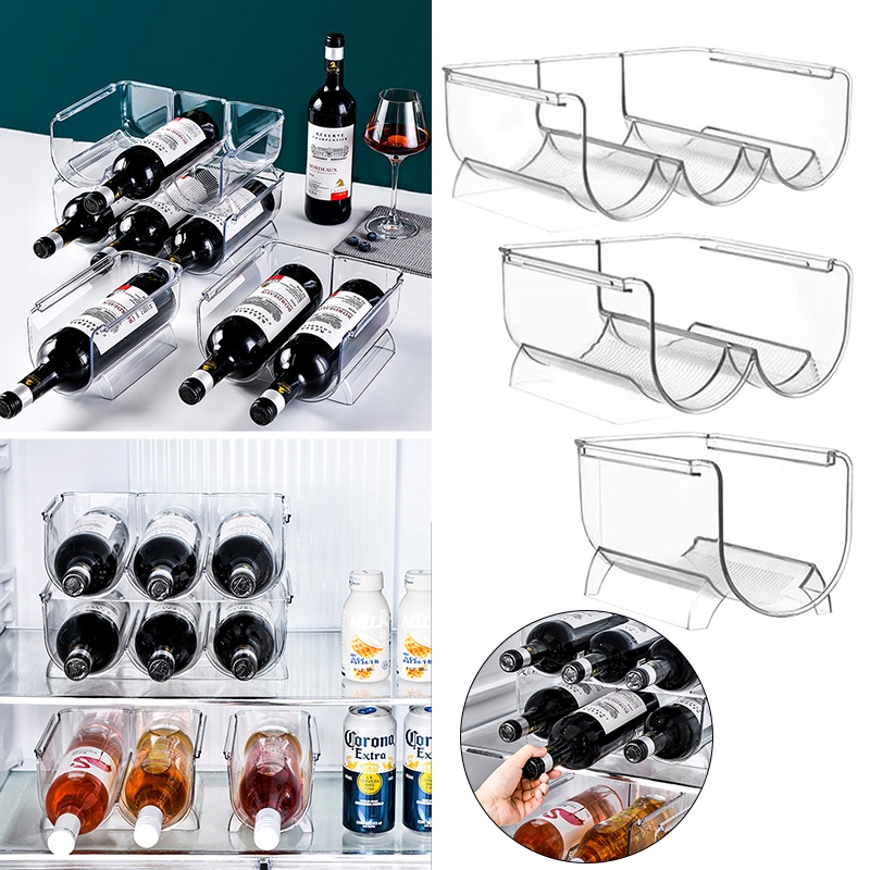 Stackable Fridge Organiser Wine Beer Stacking Bottle Holder] Can ...