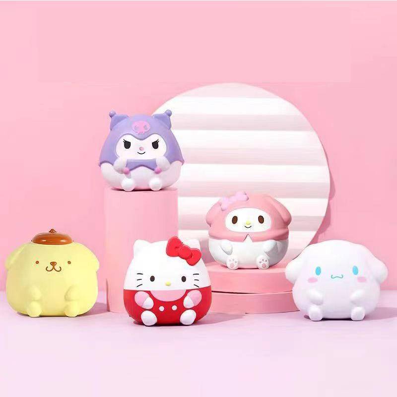 2023 Sanrio MyMelody Kuromi Cinnamoroll Pompom Purin Mochi Squishies ...