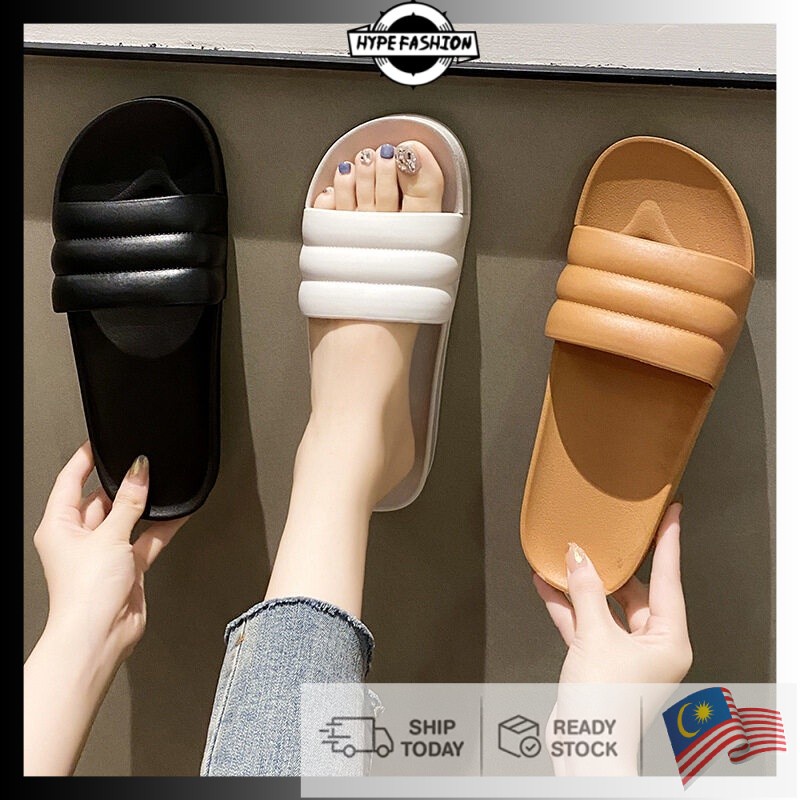 Hype Fashion Selipar Perempuan House Slipper Women's Flat Sandals ...