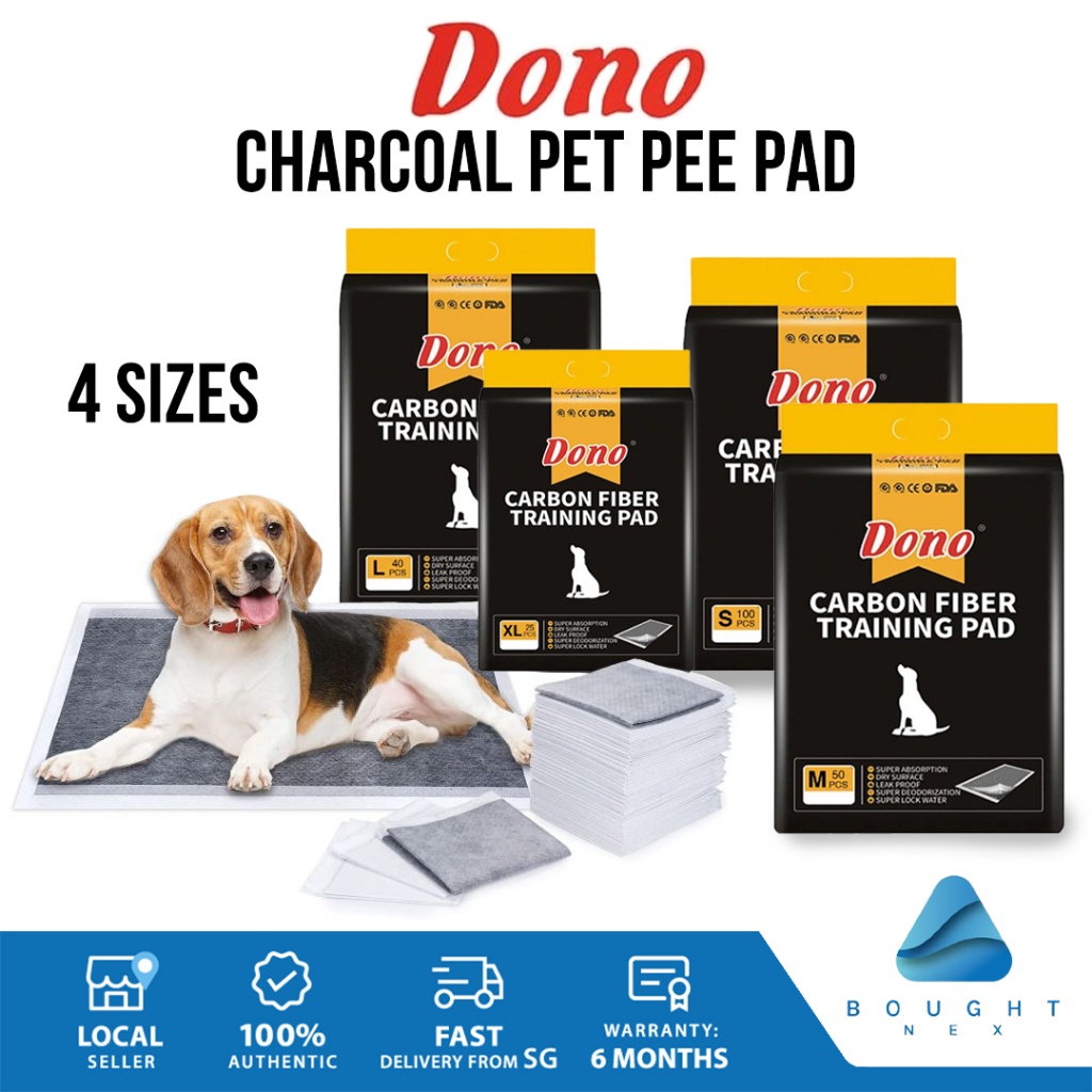 DONO Charcoal Pee Pad Bamboo Charcoal Fiber Super Absorbent and