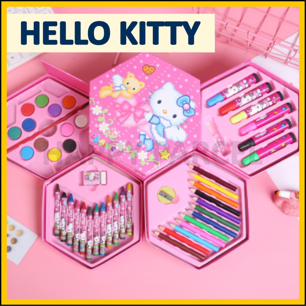 46in1 Drawing Colouring Kids Stationary Gift Set Colour Pencil Set