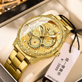 Golden luxury discount waterproof fashion watch