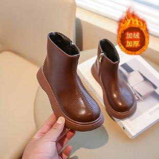 Ready Stock New Kid s Shoes Boys and Girls Fleece lined Boots Fashion and Casual Light and Comfortable for Winter Shopee Malaysia