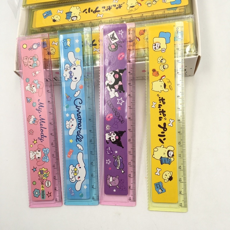 15cm Cartoon Ruler 2 In 1 Straight And Wave Ruler Pembaris Comel Lurus 